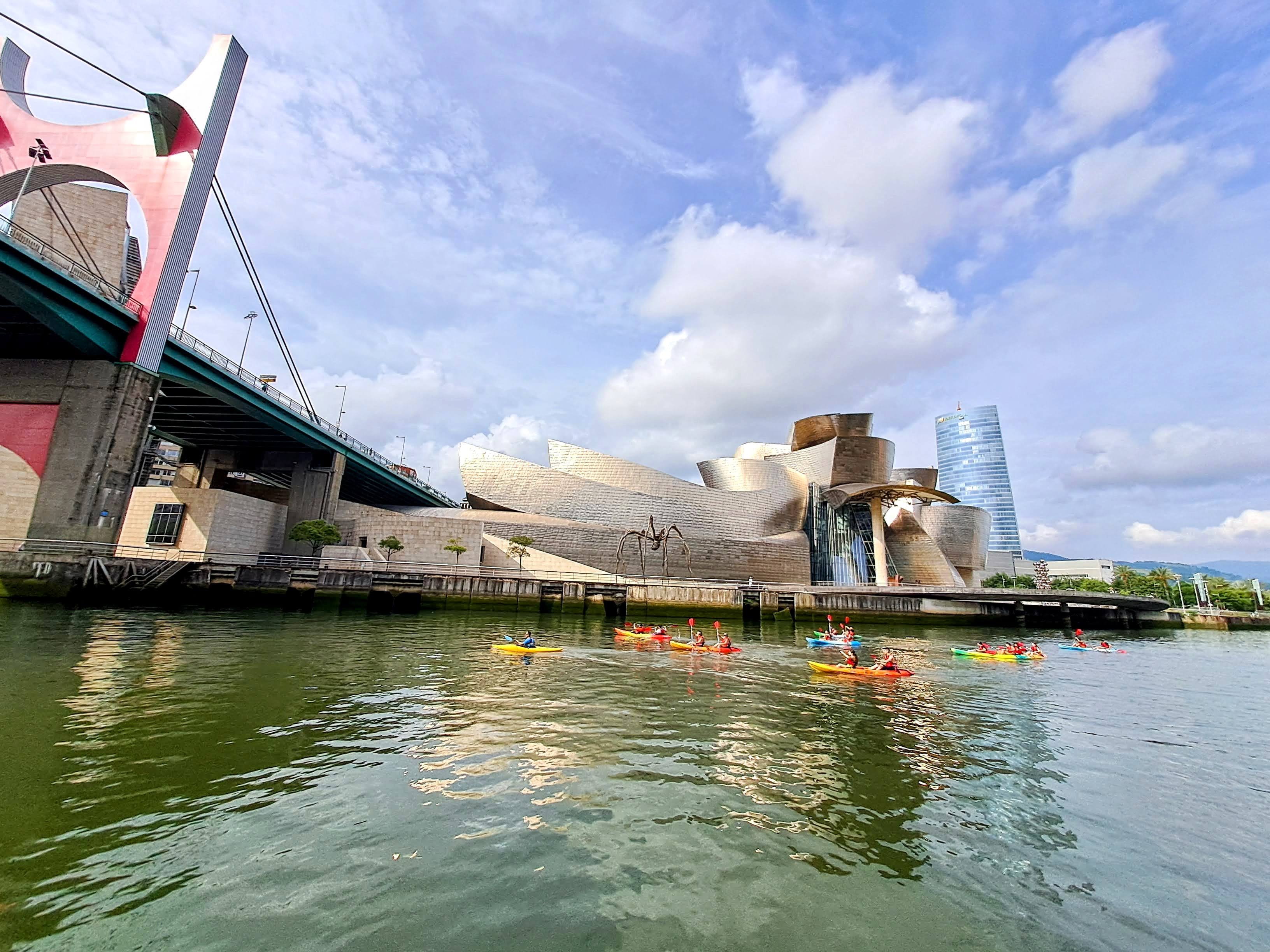 View of the Bilbao museum from the Ria